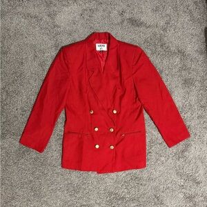 Vintage Kasper for A.S.L Women’s Blazer Size 12 Red Button Up